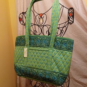 Larenda quilted fabric handbag